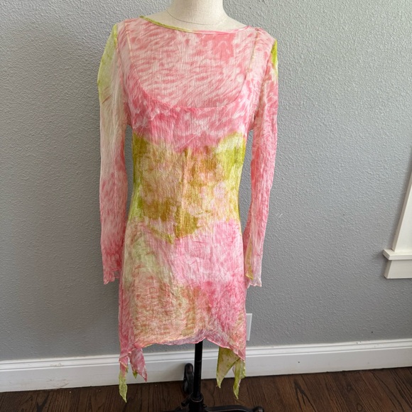 Silk Tie Dye Dress Size 12 EUC - Picture 1 of 6